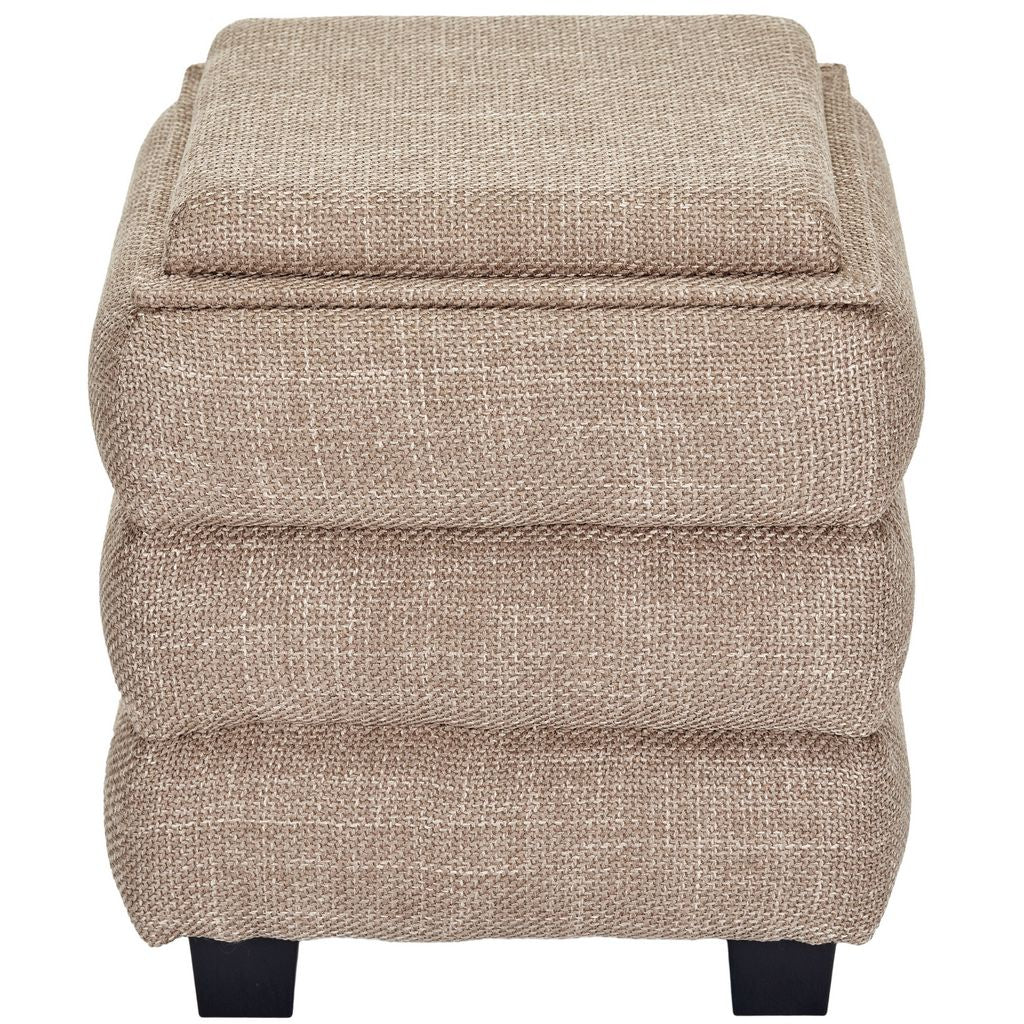 OT623 LIGHT BROWN OTTOMAN