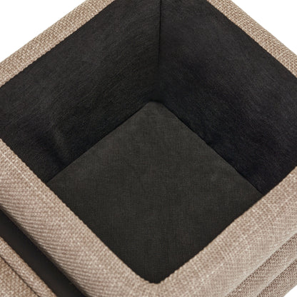 OT623 LIGHT BROWN OTTOMAN