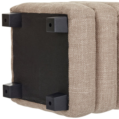 OT623 LIGHT BROWN OTTOMAN