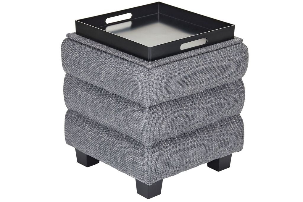 OT623 DARK GREY OTTOMAN