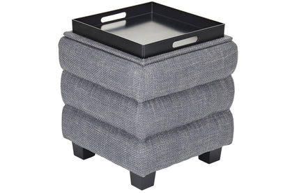 OT623 DARK GREY OTTOMAN