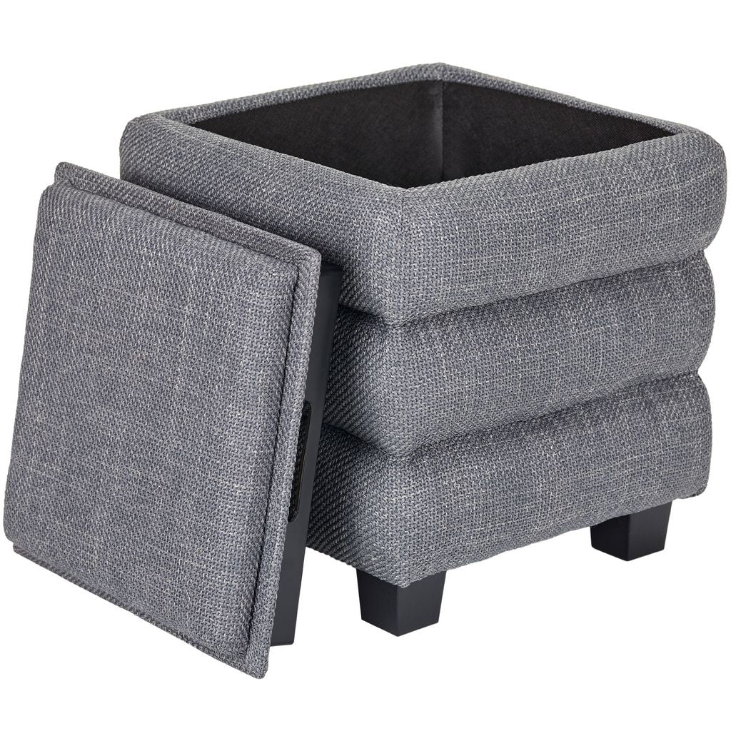 OT623 DARK GREY OTTOMAN