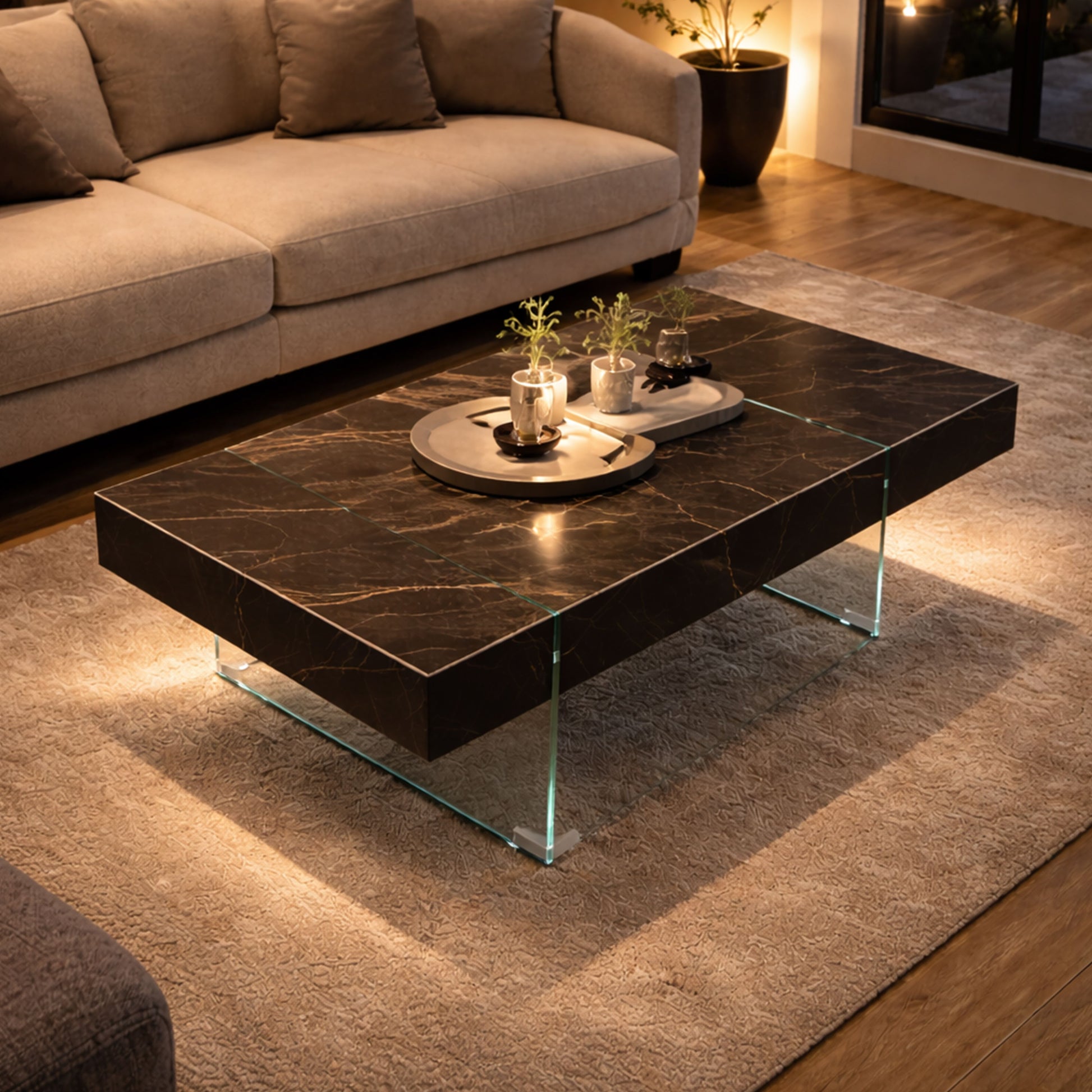 TB625 BLACK NESTING TABLE