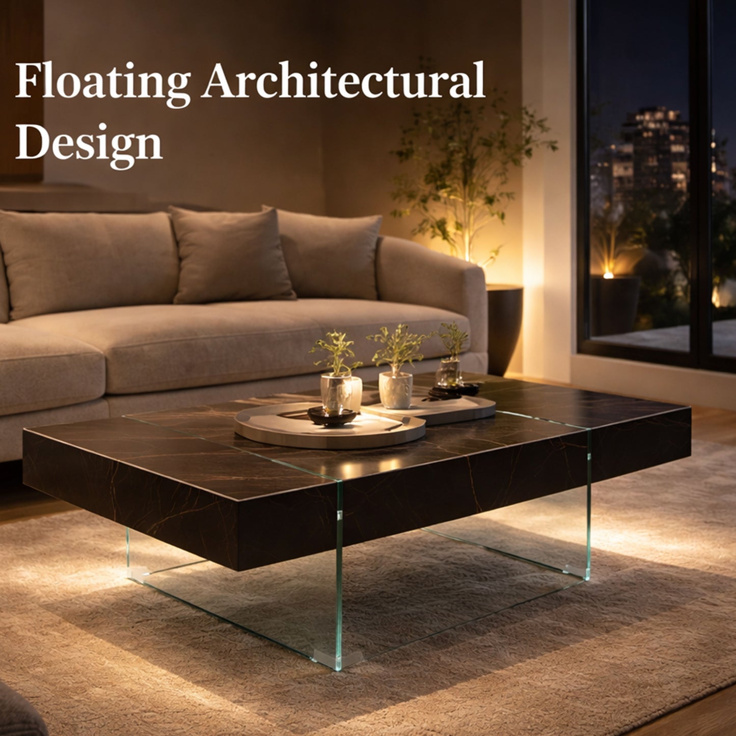 TB625 BLACK NESTING TABLE