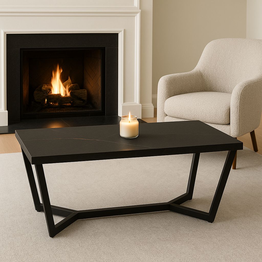 TB626 BONE-BLACK NESTING TABLE