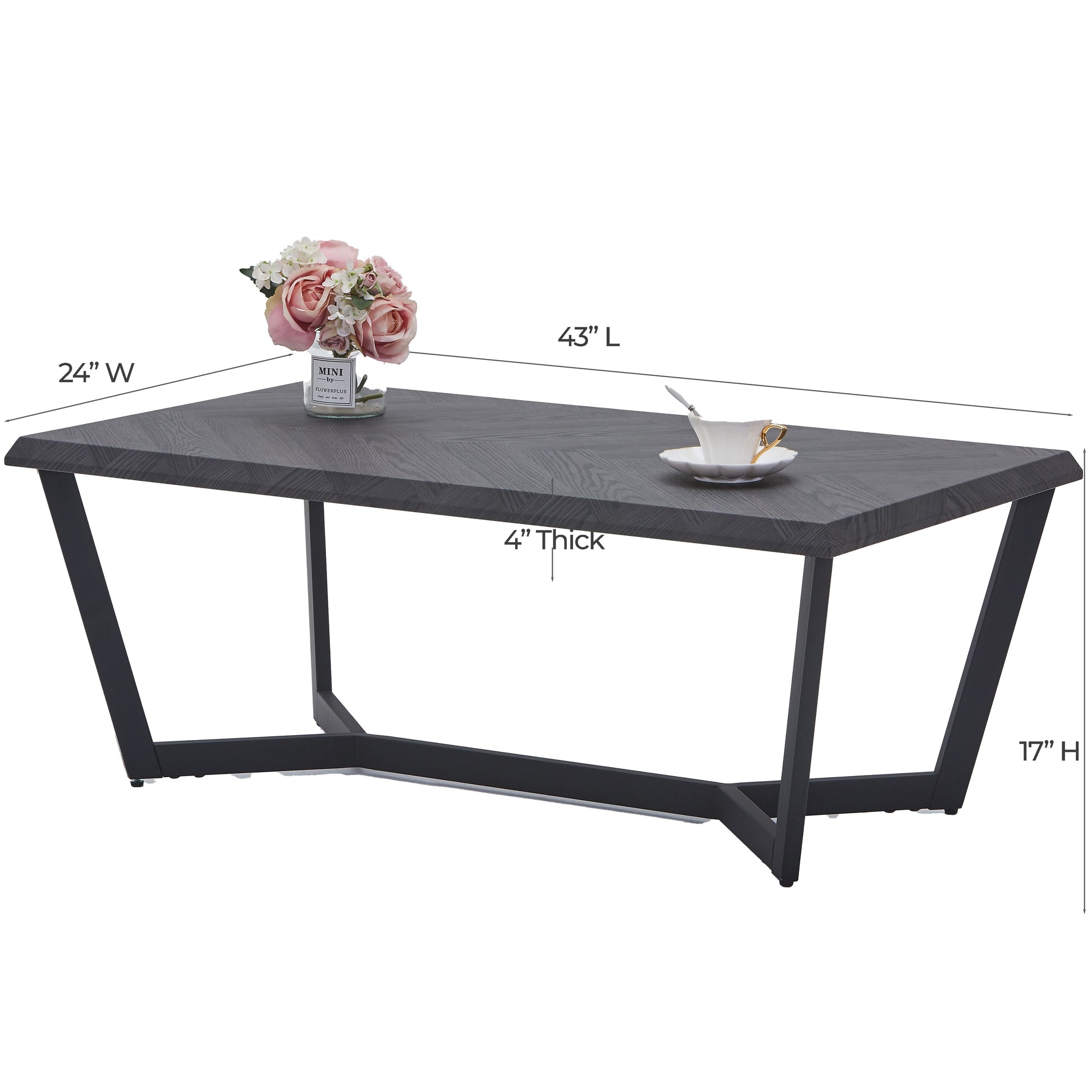 TB626 BONE-BLACK NESTING TABLE