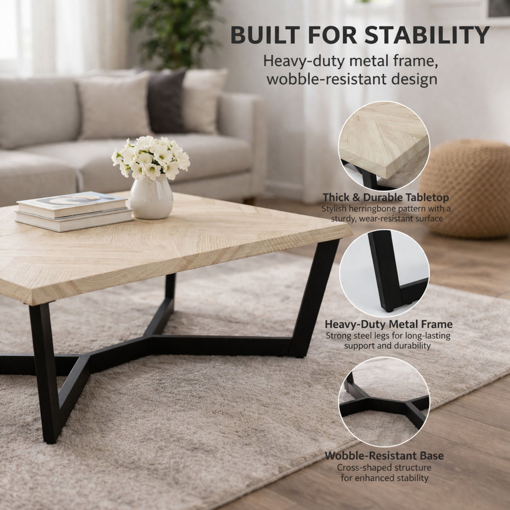 TB626 BONE-LIGHT NESTING TABLE