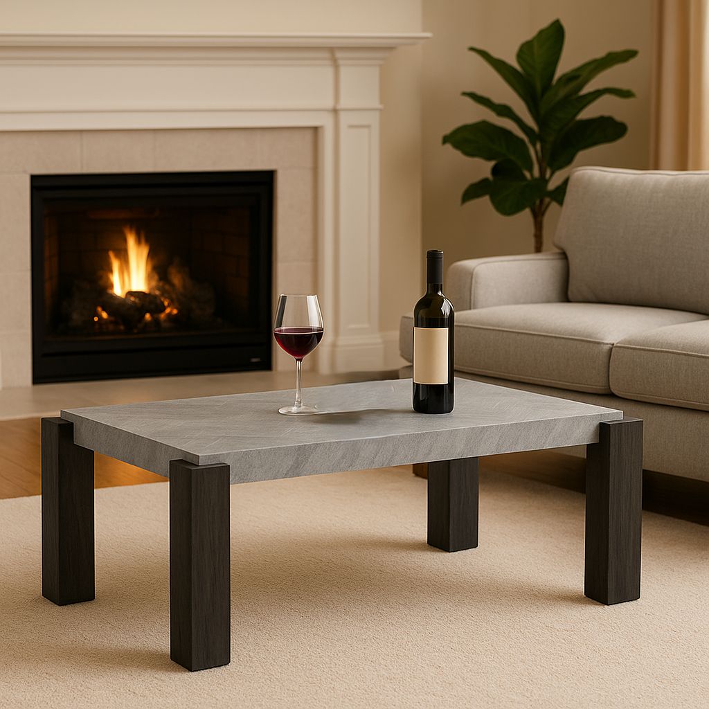 TB627 GRANITE-BLACK NESTING TABLE