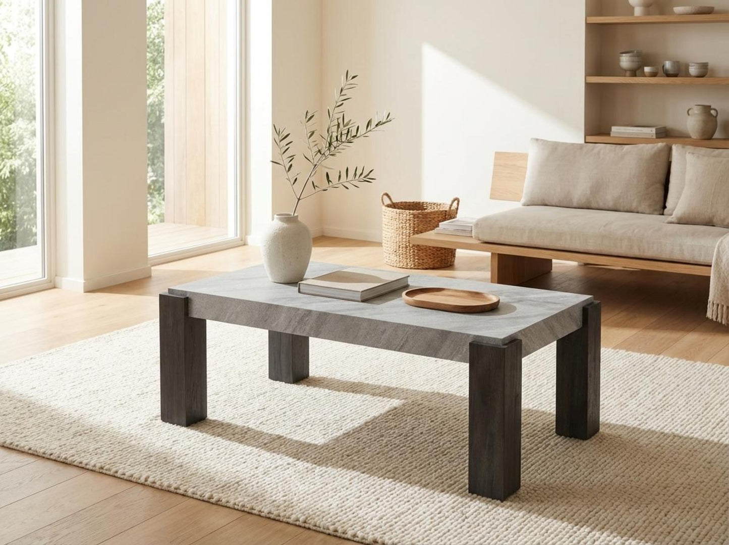 TB627 GRANITE-BLACK NESTING TABLE