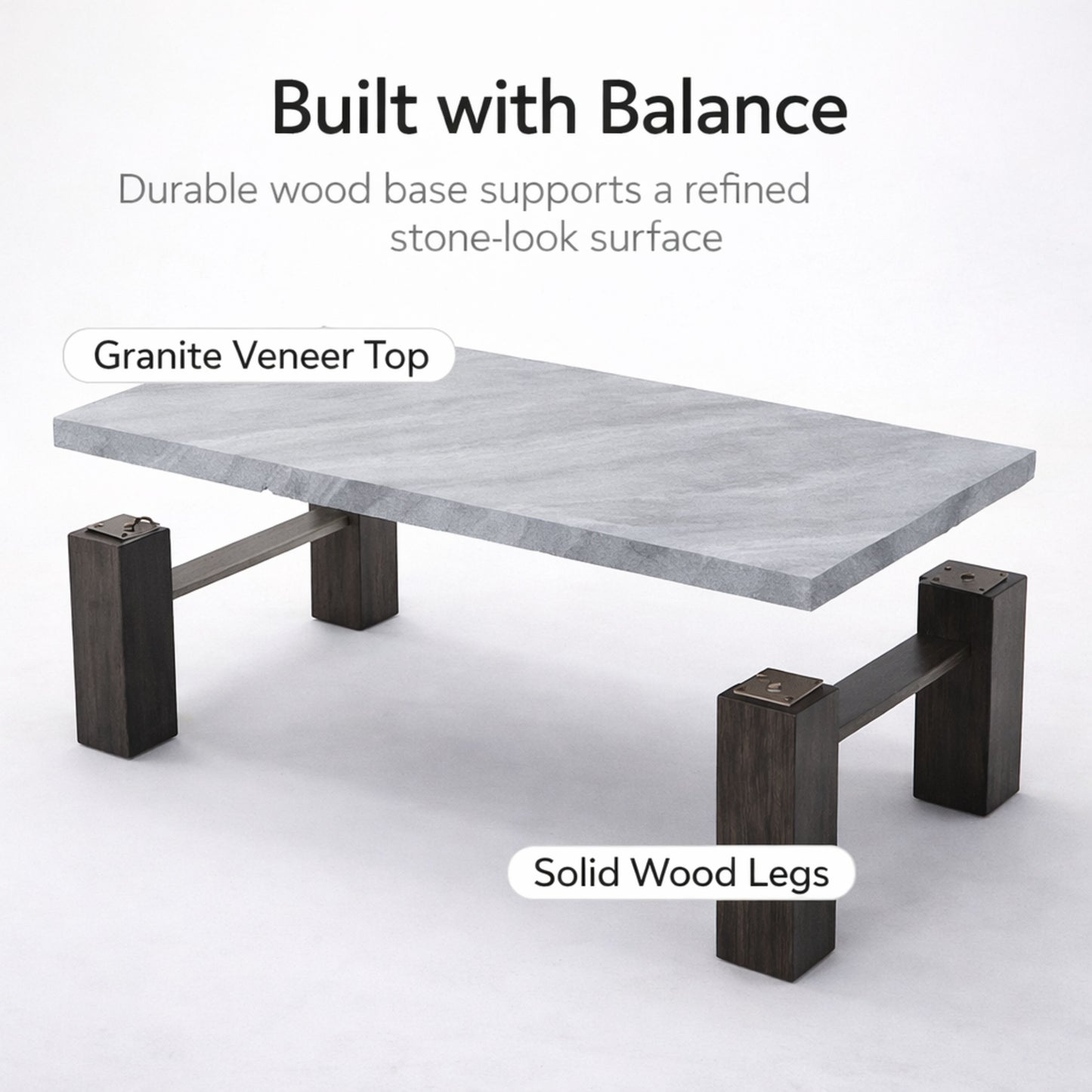 TB627 GRANITE-BLACK NESTING TABLE