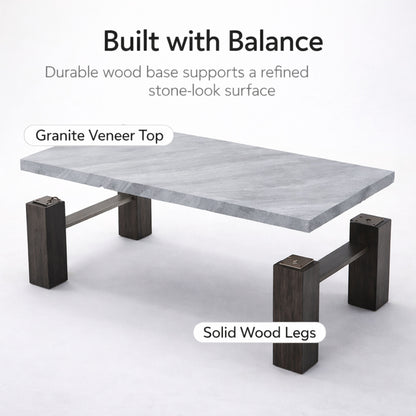 TB627 GRANITE-BLACK NESTING TABLE