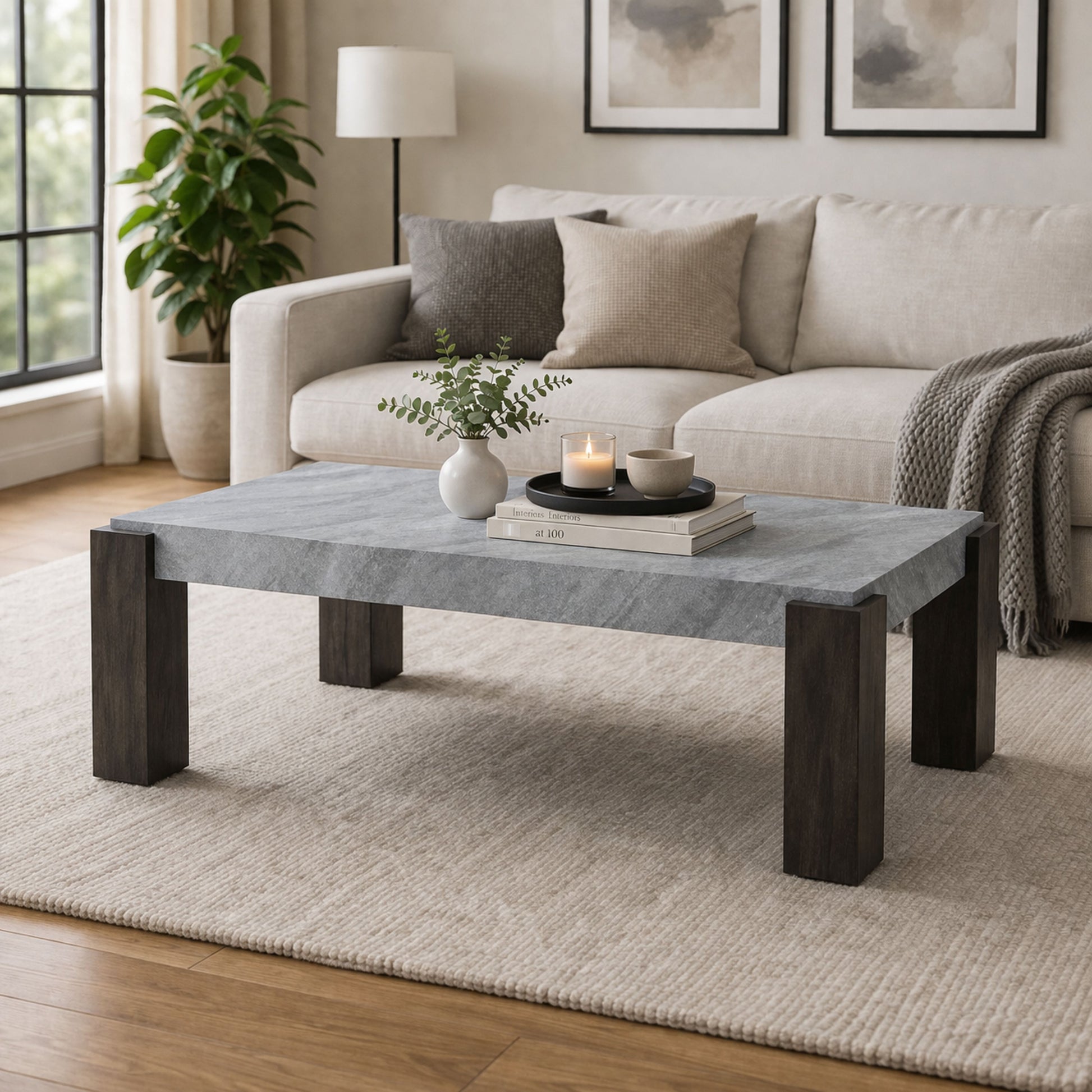 TB627 GRANITE-BLACK NESTING TABLE