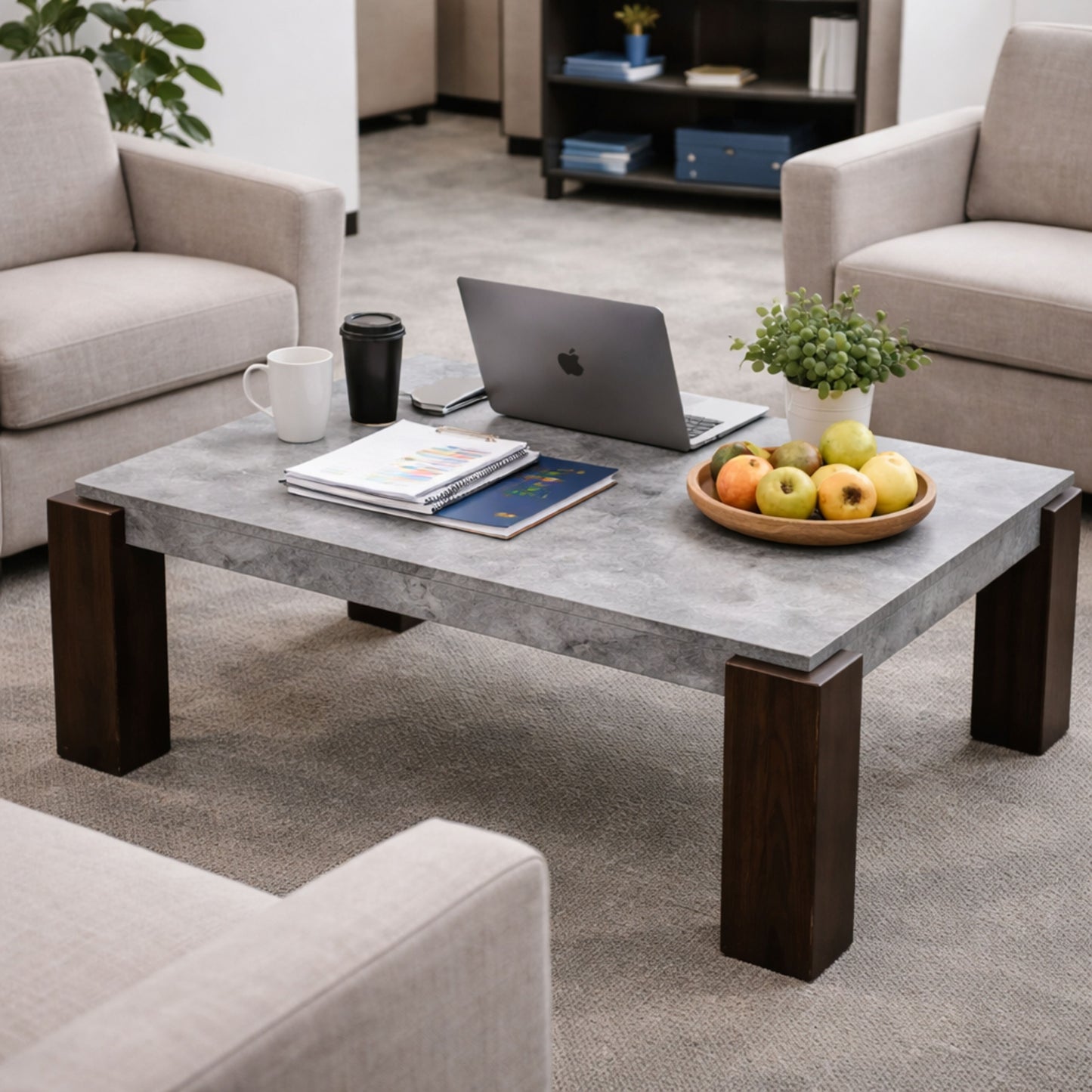TB627 GRANITE-BLACK NESTING TABLE