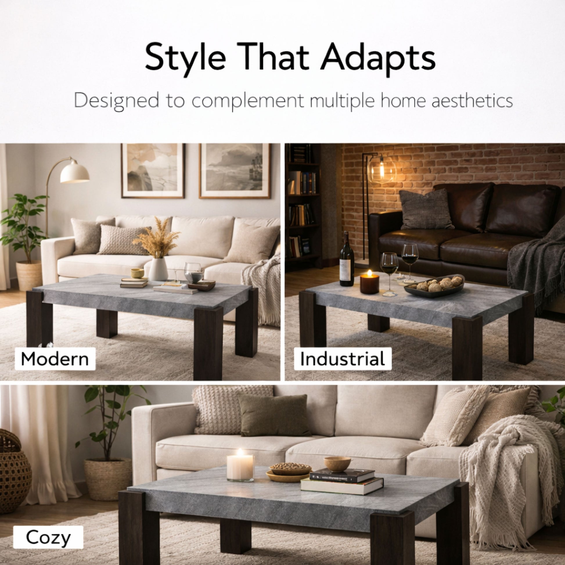 TB627 GRANITE-BLACK NESTING TABLE