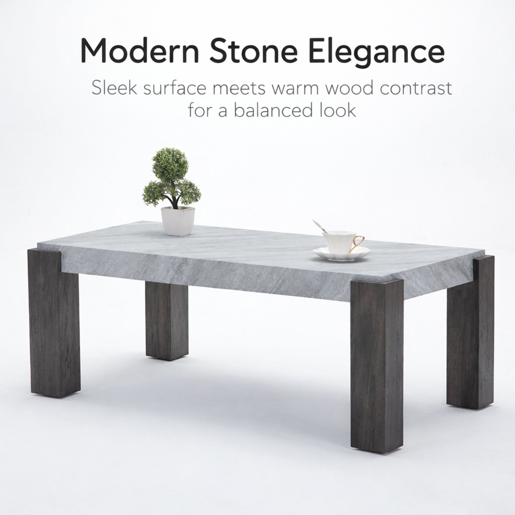 TB627 GRANITE-BLACK NESTING TABLE