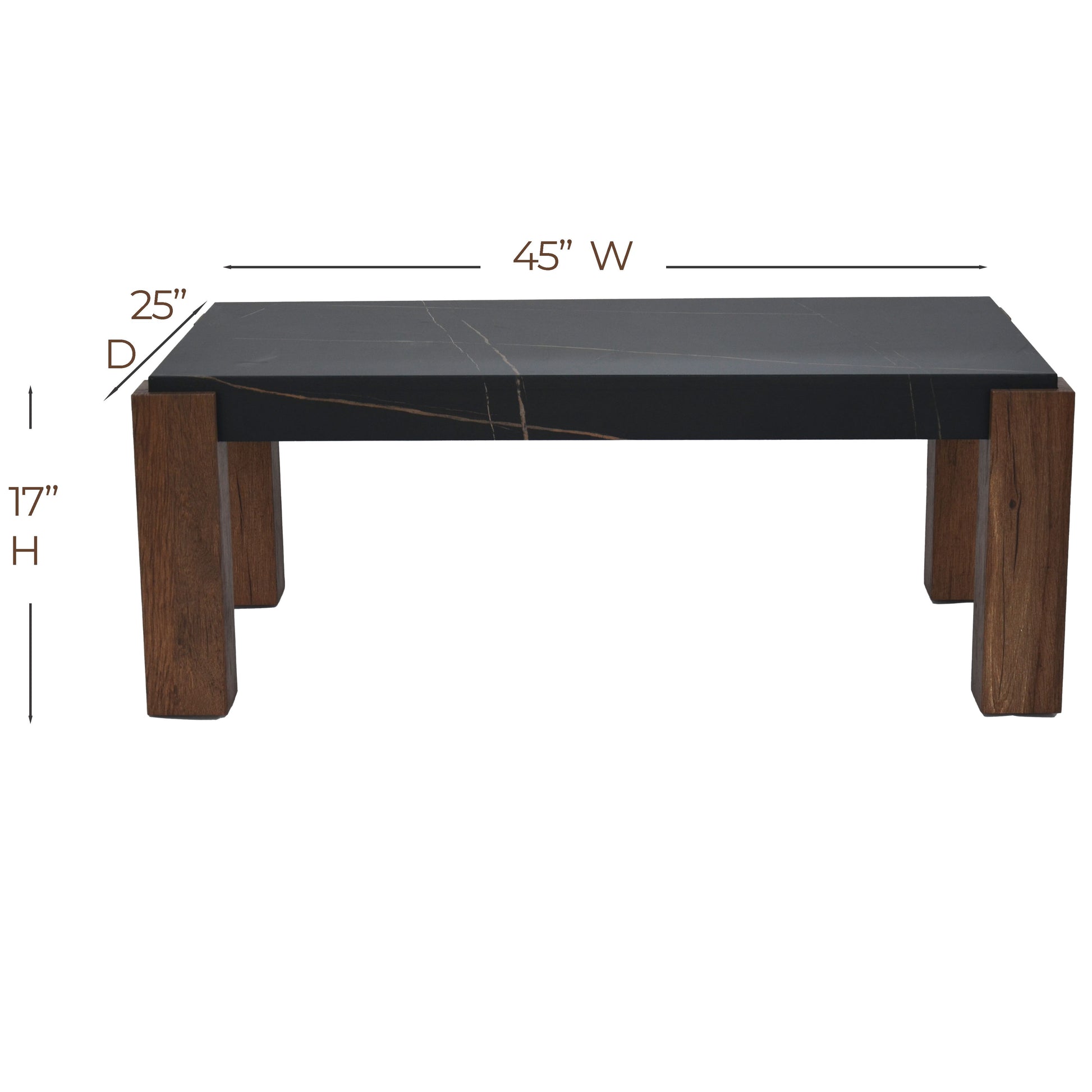 TB627 BLACK-BROWN NESTING TABLE