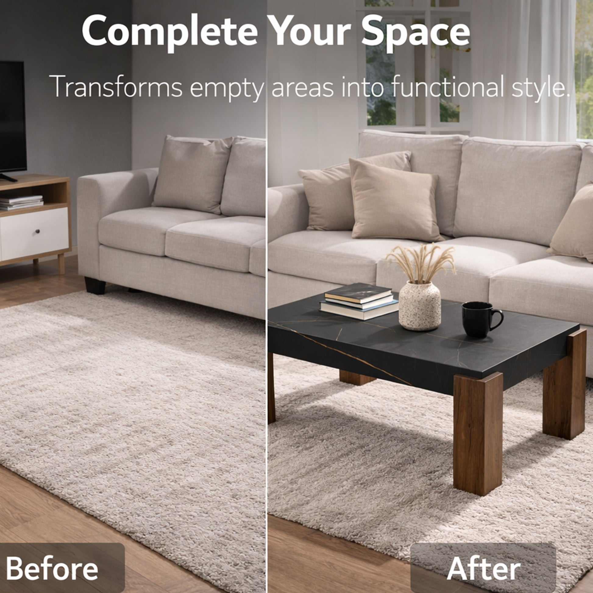 TB627 BLACK-BROWN NESTING TABLE