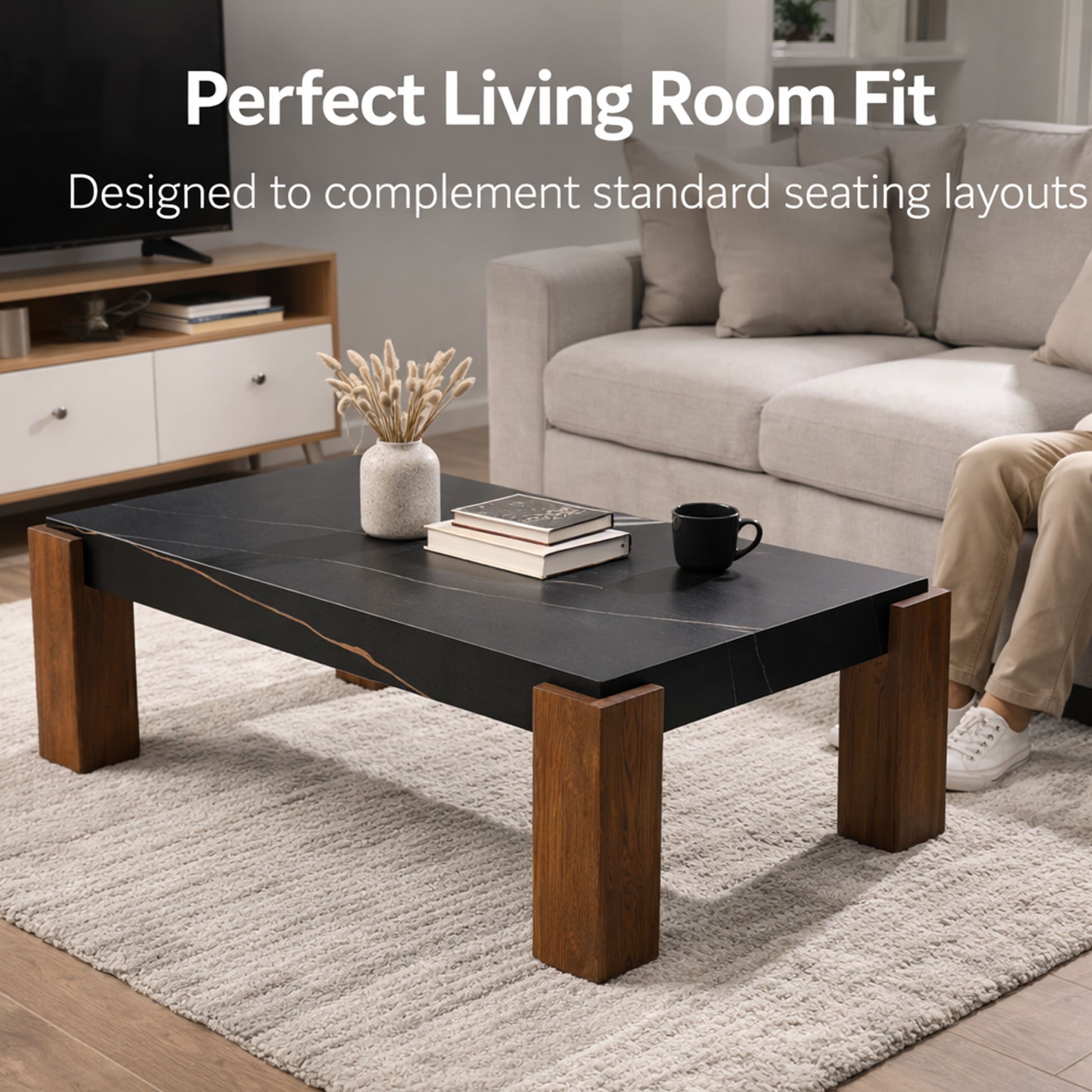 TB627 BLACK-BROWN NESTING TABLE