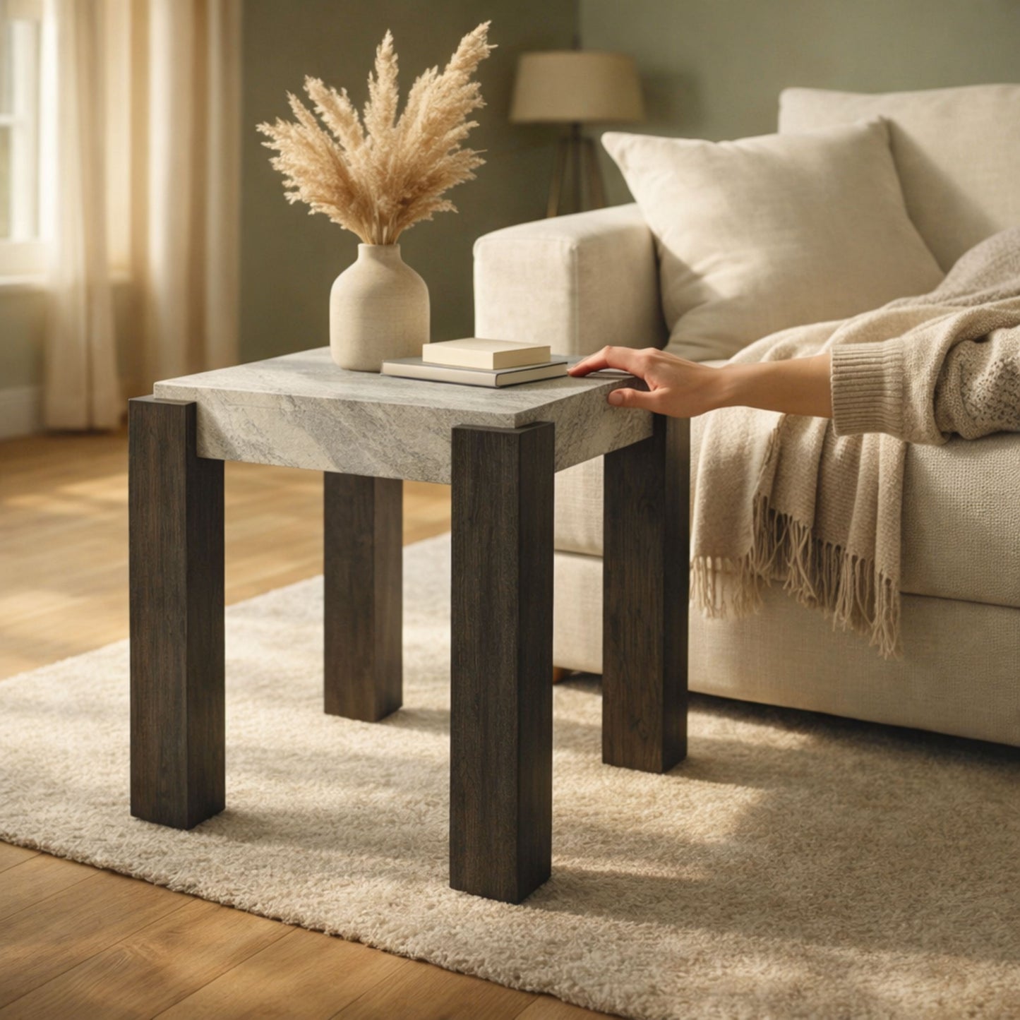 TB628 GRANITE-BLACK END TABLE NESTING