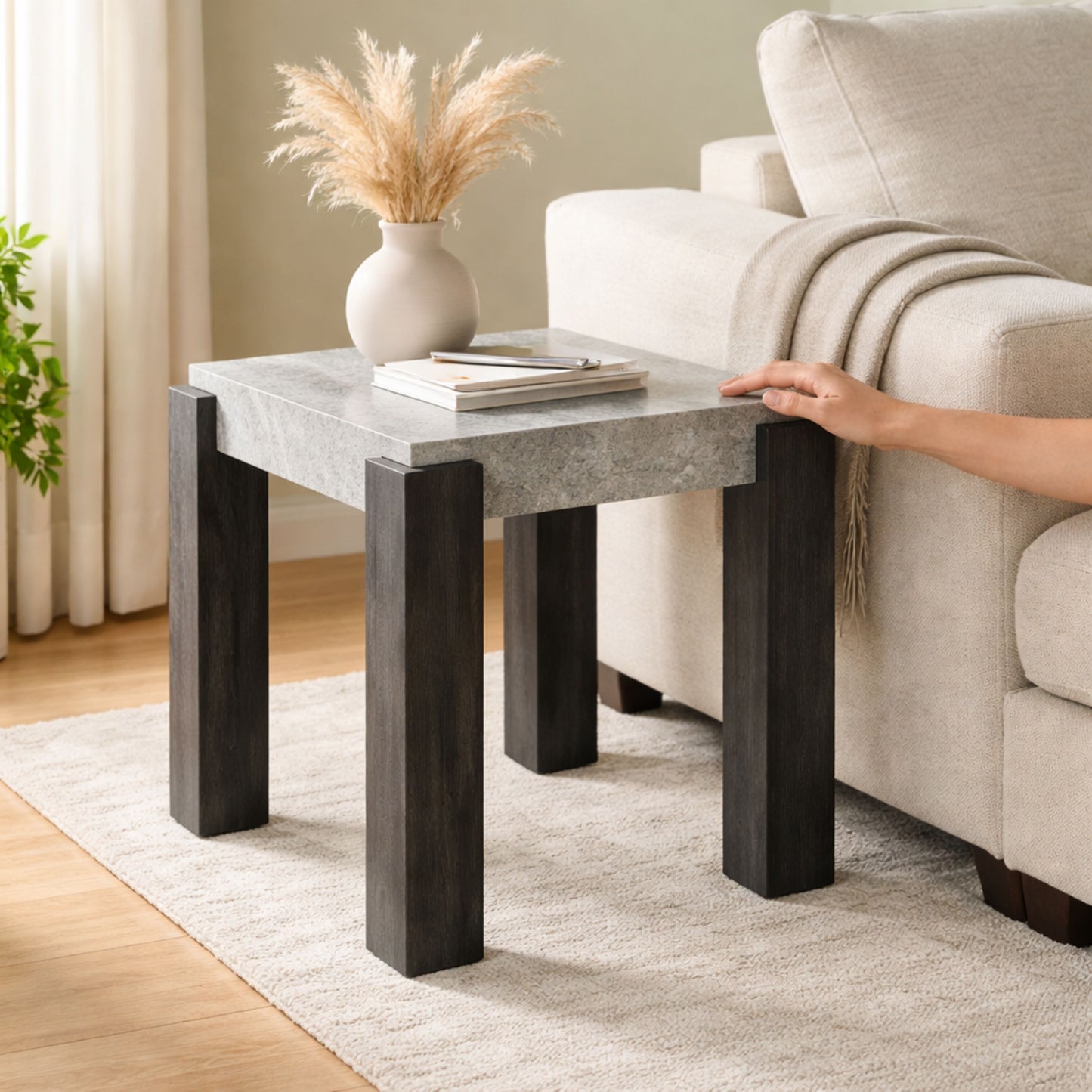 TB628 GRANITE-BLACK END TABLE NESTING