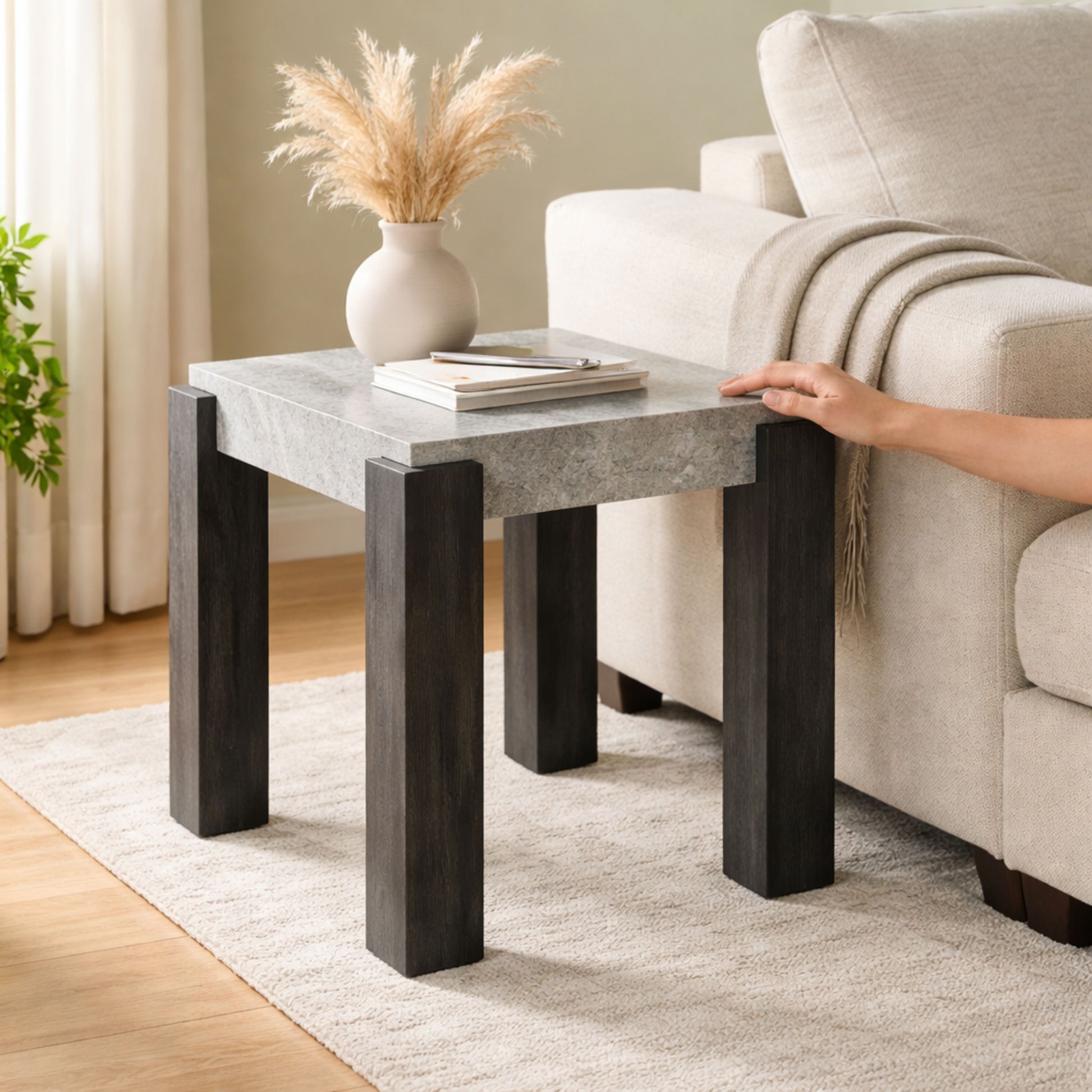 TB628 GRANITE-BLACK END TABLE NESTING
