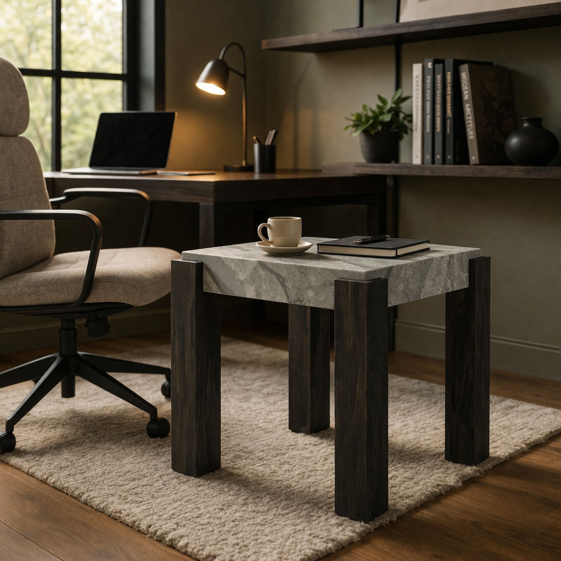 TB628 GRANITE-BLACK END TABLE NESTING