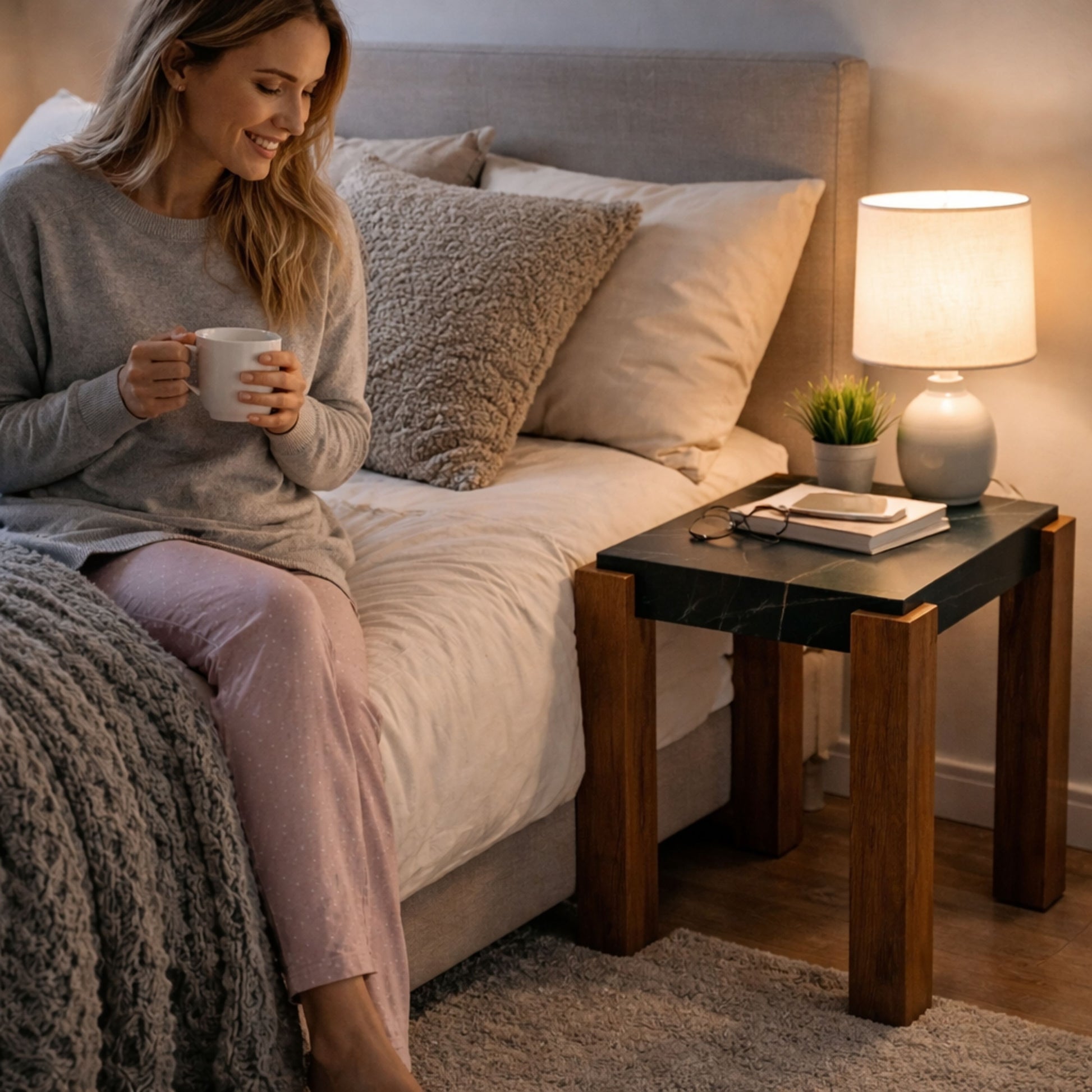 TB628 BLACK-BROWN END TABLE NESTING
