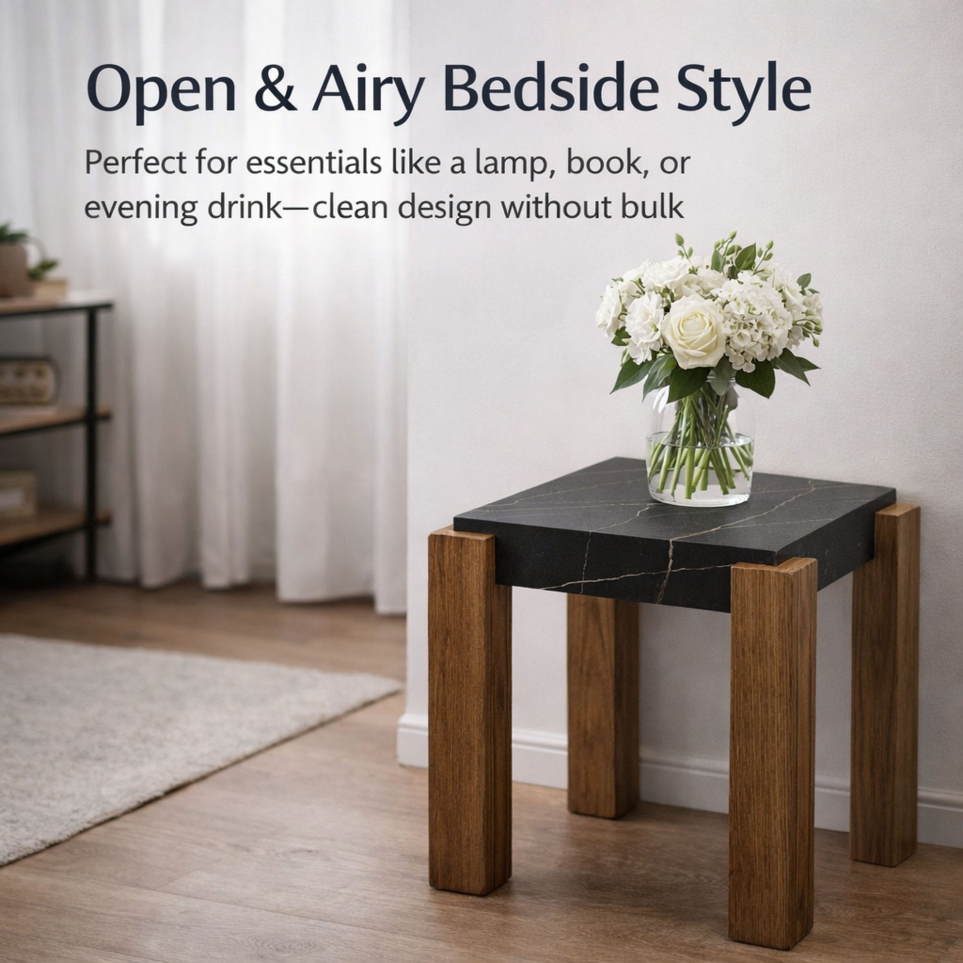 TB628 BLACK-BROWN END TABLE NESTING