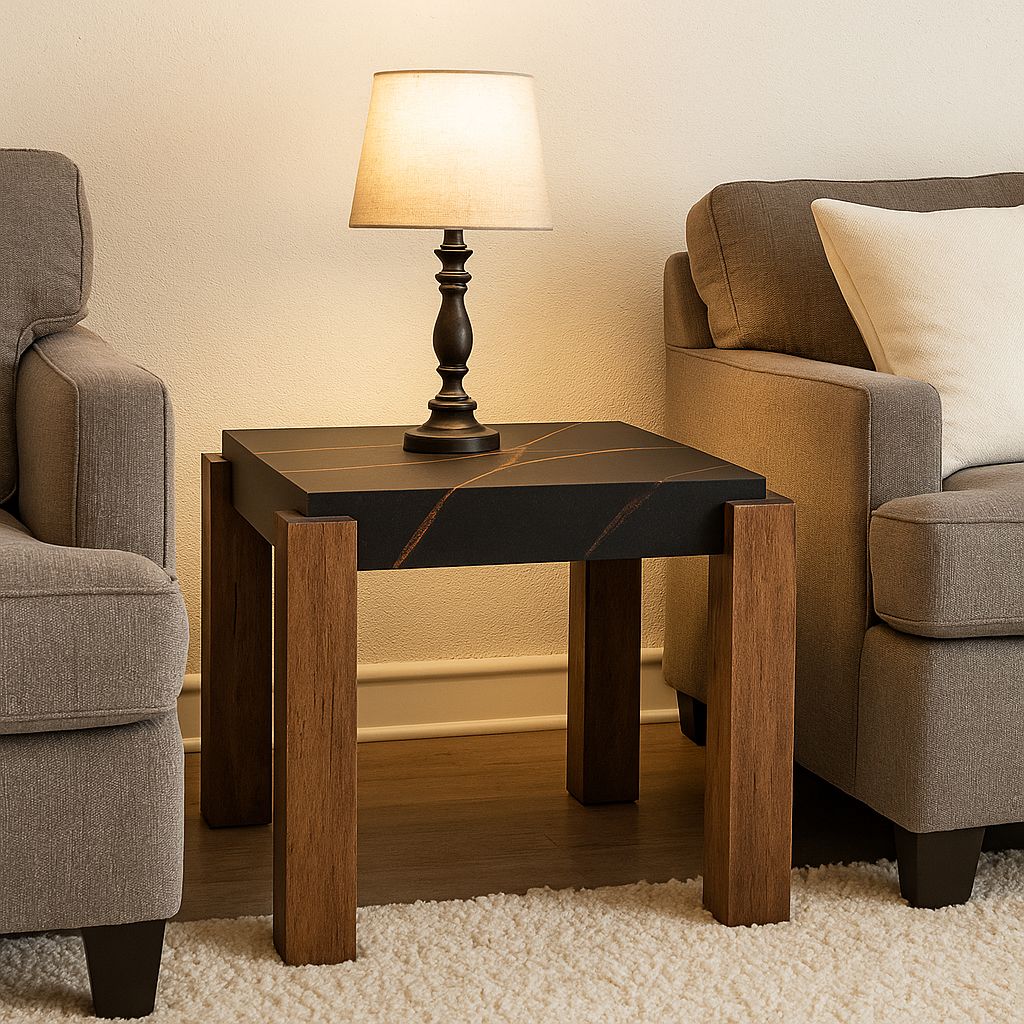 TB628 BLACK-BROWN END TABLE NESTING