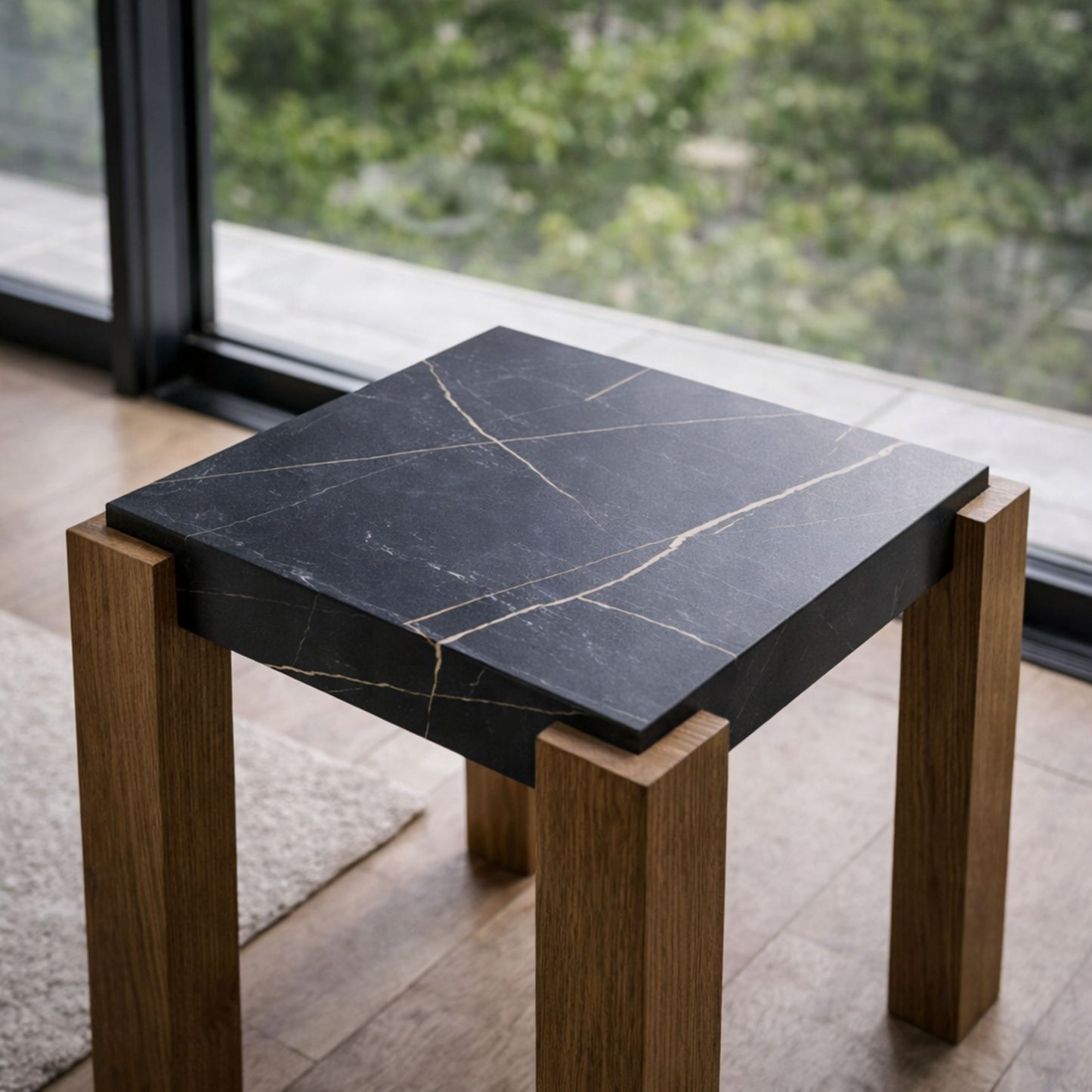 TB628 BLACK-BROWN END TABLE NESTING