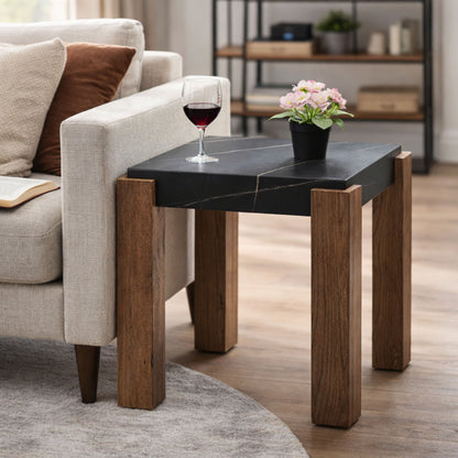 TB628 BLACK-BROWN END TABLE NESTING COFFEE