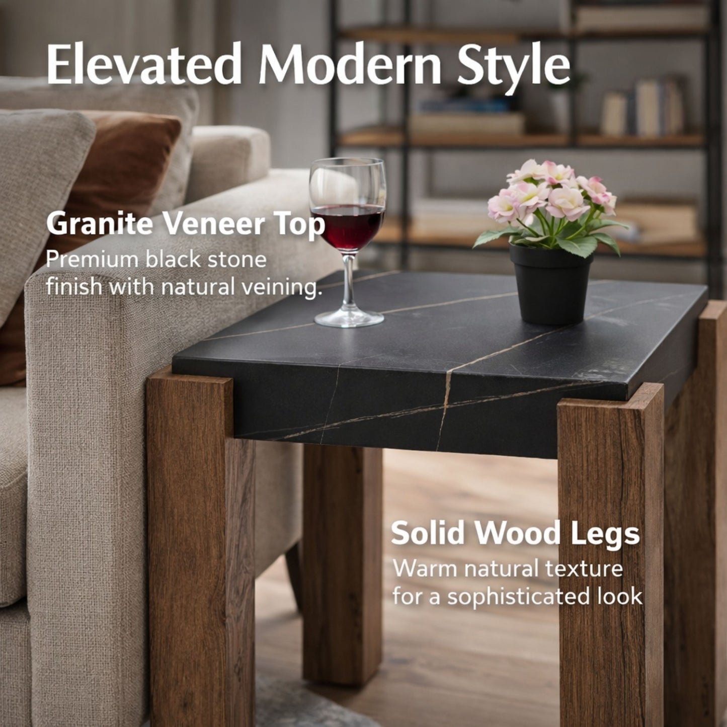 TB628 BLACK-BROWN END TABLE NESTING