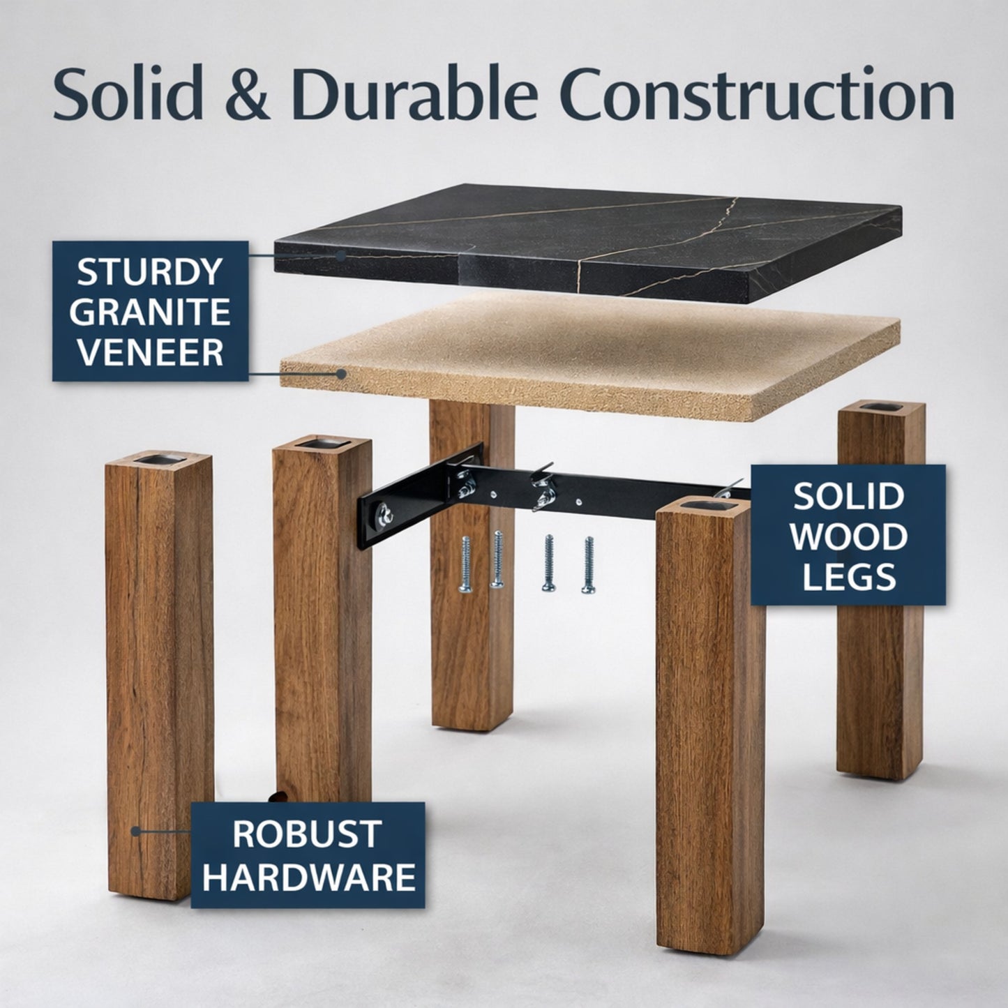 TB628 BLACK-BROWN END TABLE NESTING