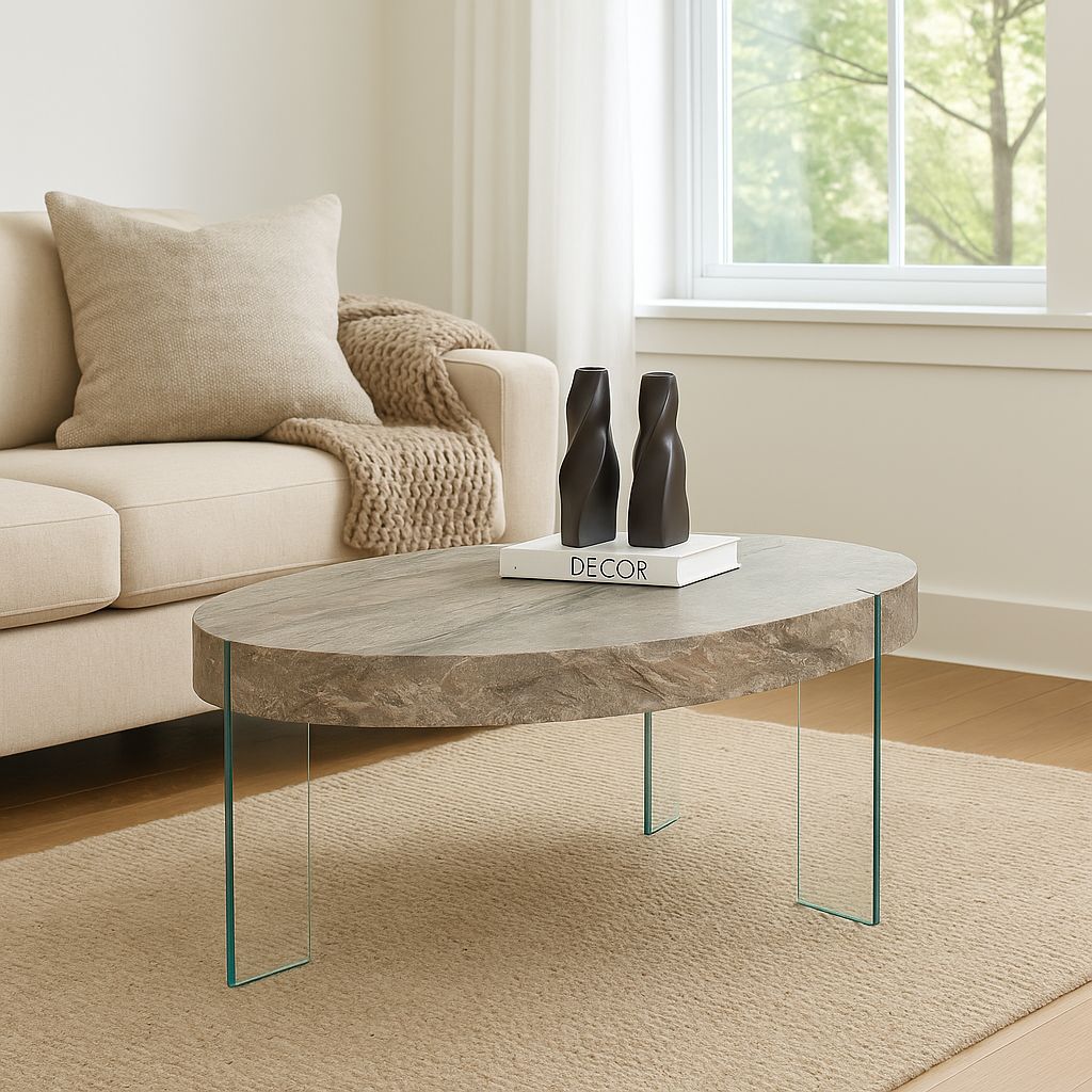 TB629 NATURAL MARBLE NESTING TABLE