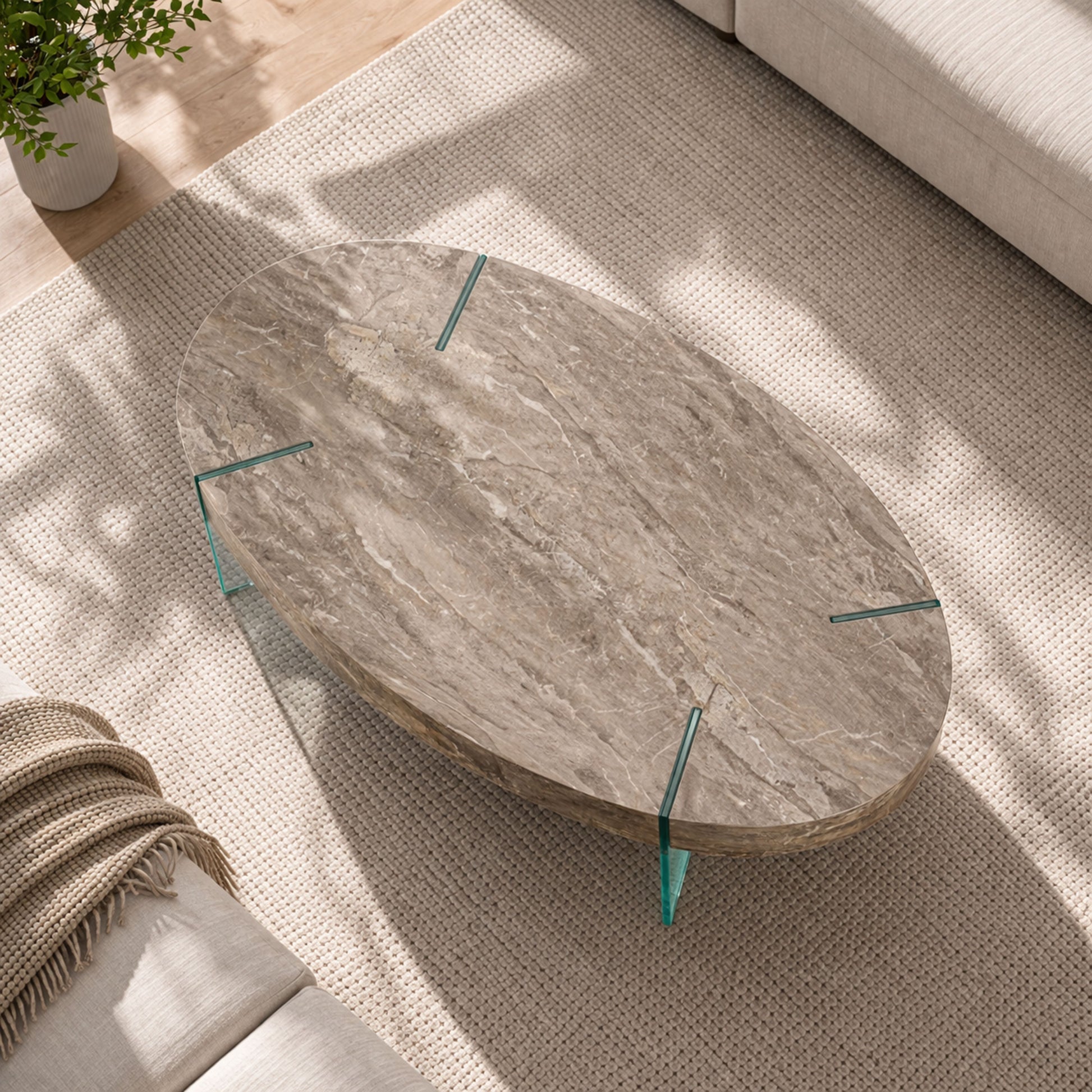 TB629 NATURAL MARBLE NESTING TABLE