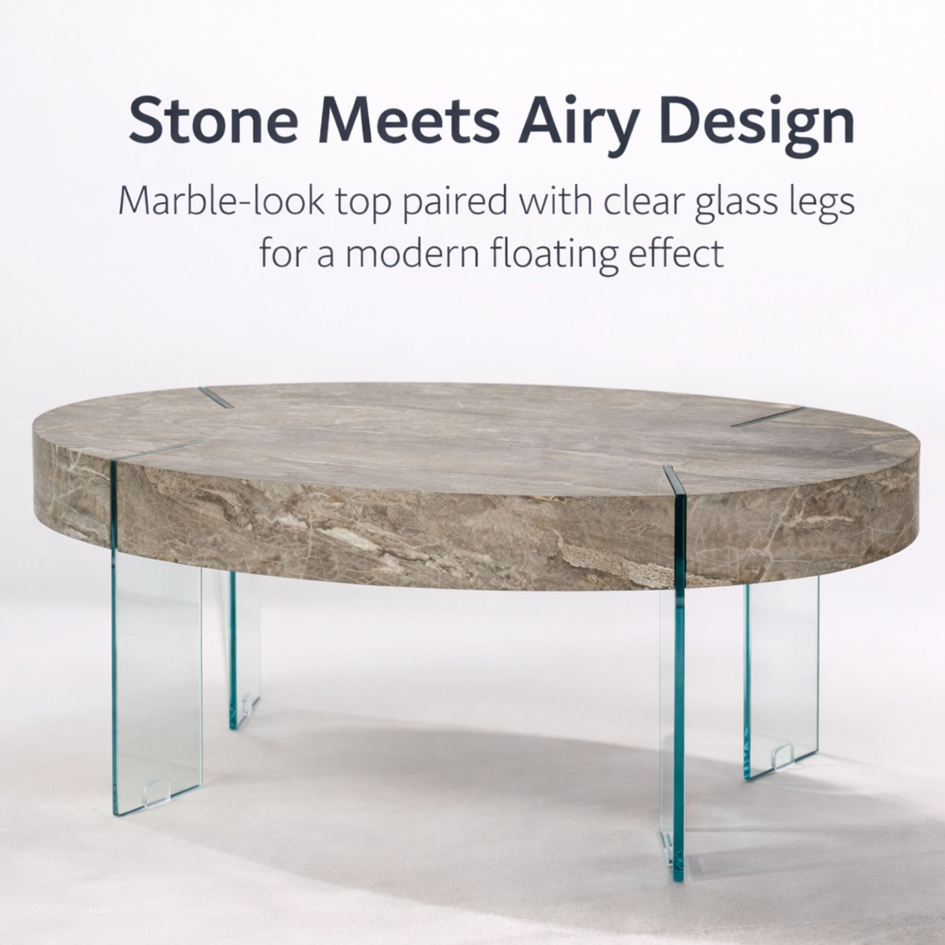 TB629 NATURAL MARBLE NESTING TABLE