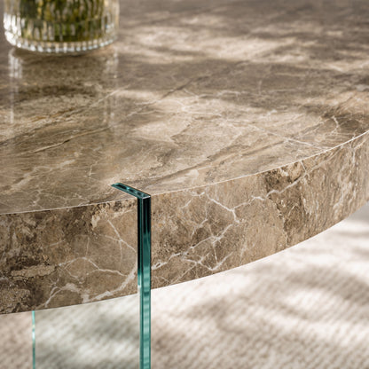 TB629 NATURAL MARBLE NESTING COFFEE TABLE