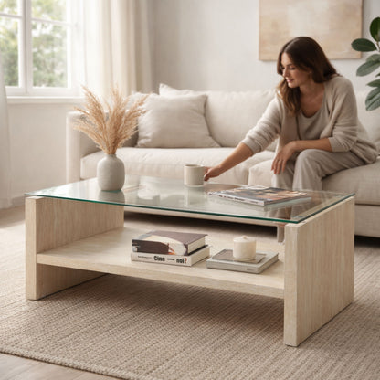 TB630 YELLOW MARBLE NESTING TABLE