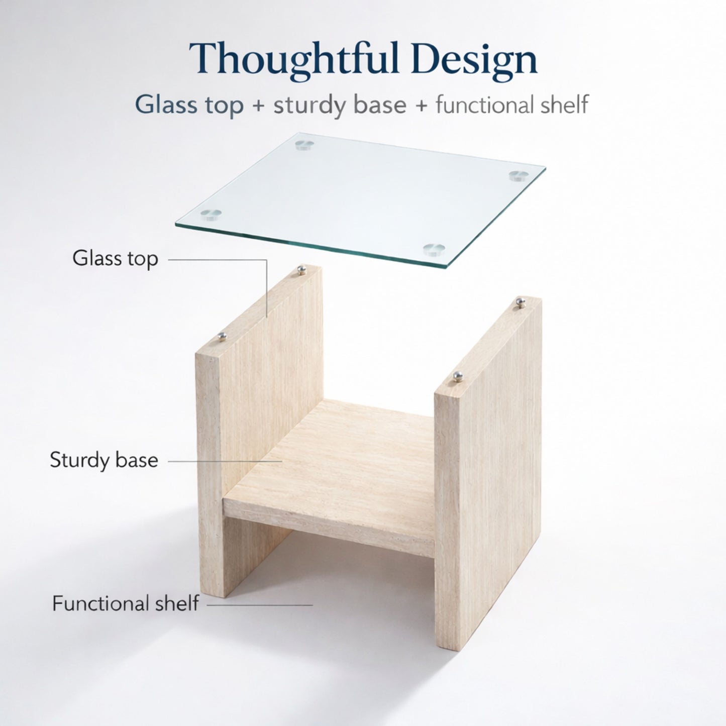 TB631 YELLOW MARBLE END TABLE NESTING