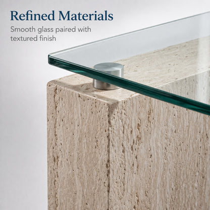TB631 YELLOW MARBLE END TABLE NESTING