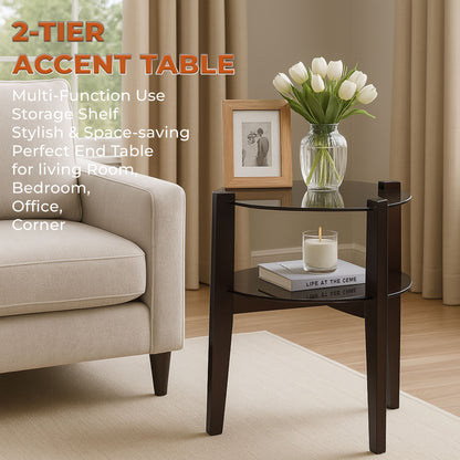 CTB637 BROWN END TABLE