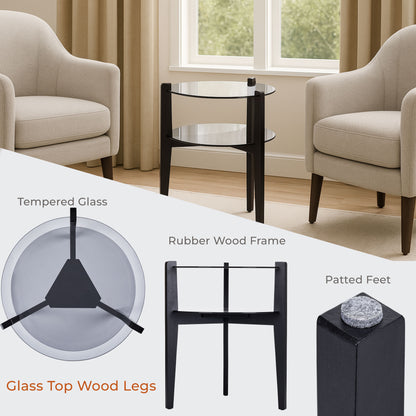 CTB637 BLACK END TABLE