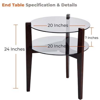 CTB637 BLACK END TABLE