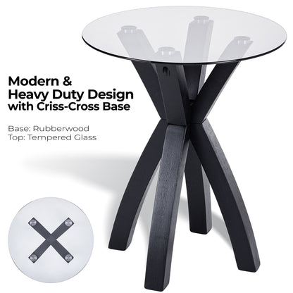 CTB638 BLACK OAK END TABLE
