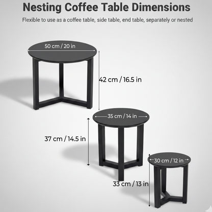 CTB639 BLACK END TABLE NESTING