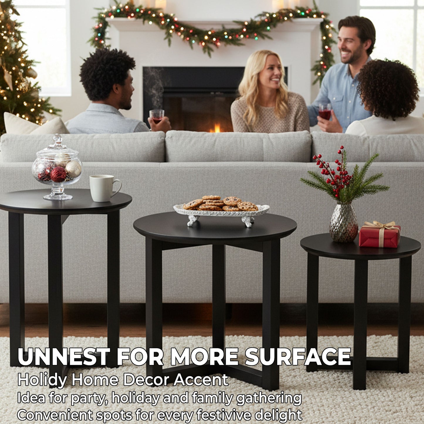 CTB639 BLACK END TABLE NESTING