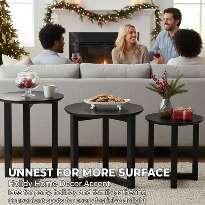 CTB639 BLACK END TABLE NESTING