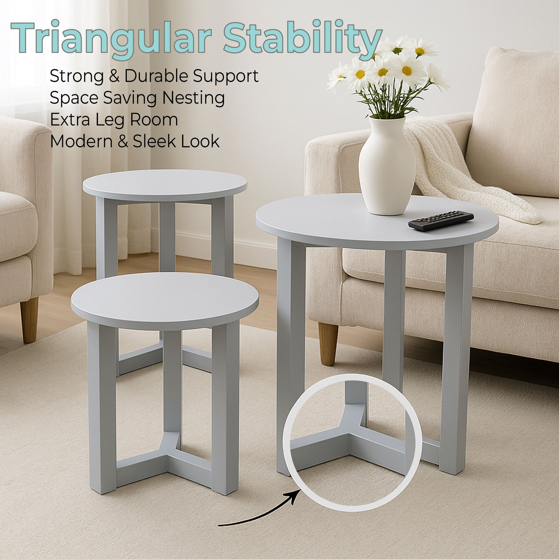 CTB639 GRAY NESTING TABLE