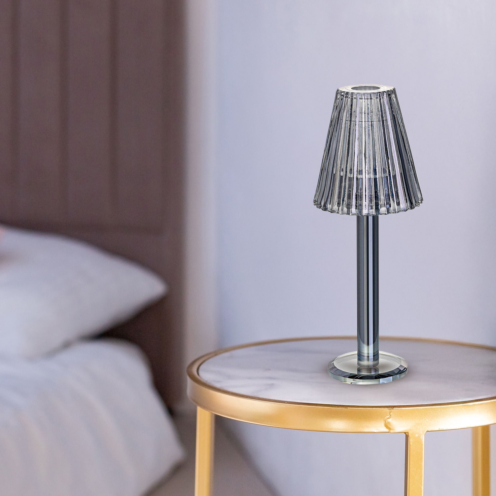 GL615 GREY CANDLE HOLDERS