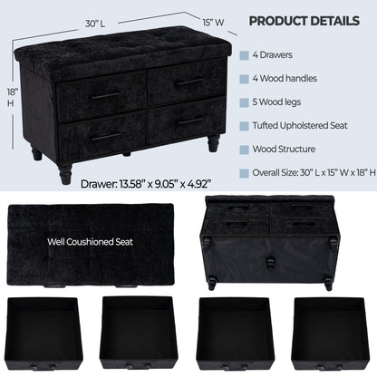 OT700 BLACK GIFTS OTTOMAN